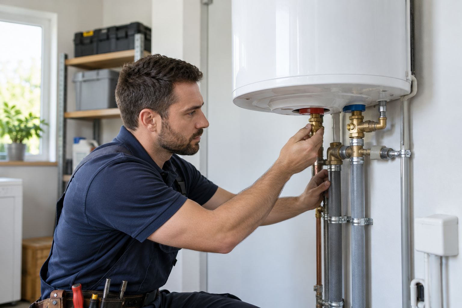Illustrative professional water heater services