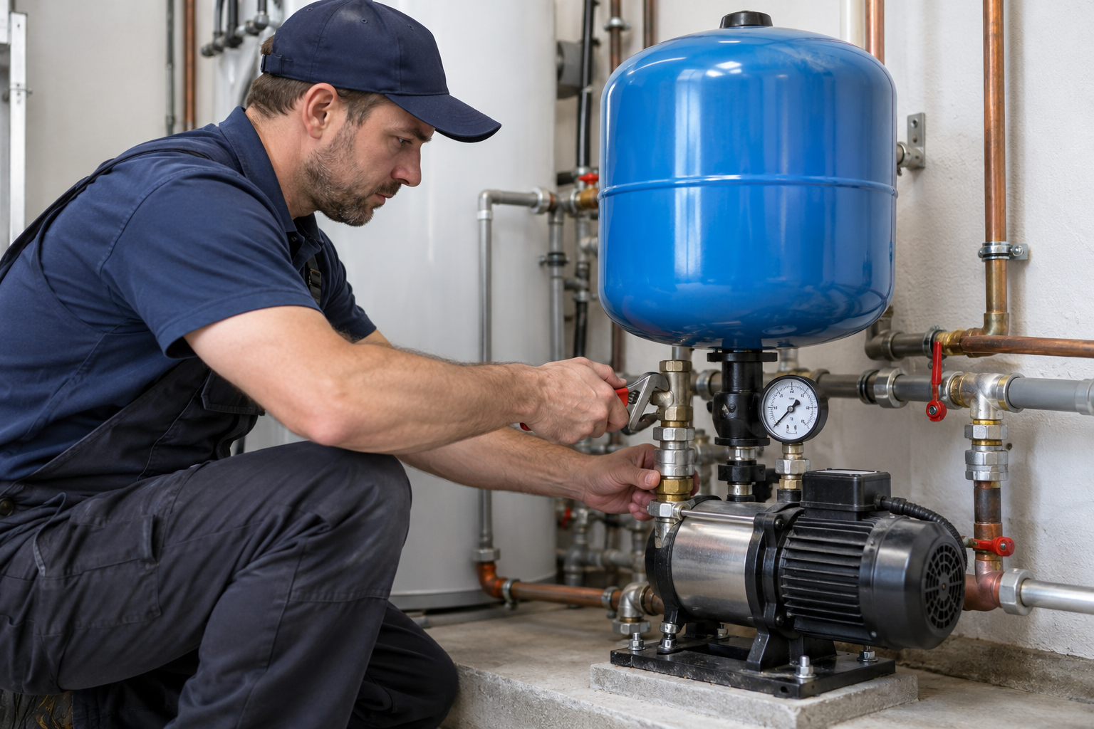 Illustrative professional water pump servicing
